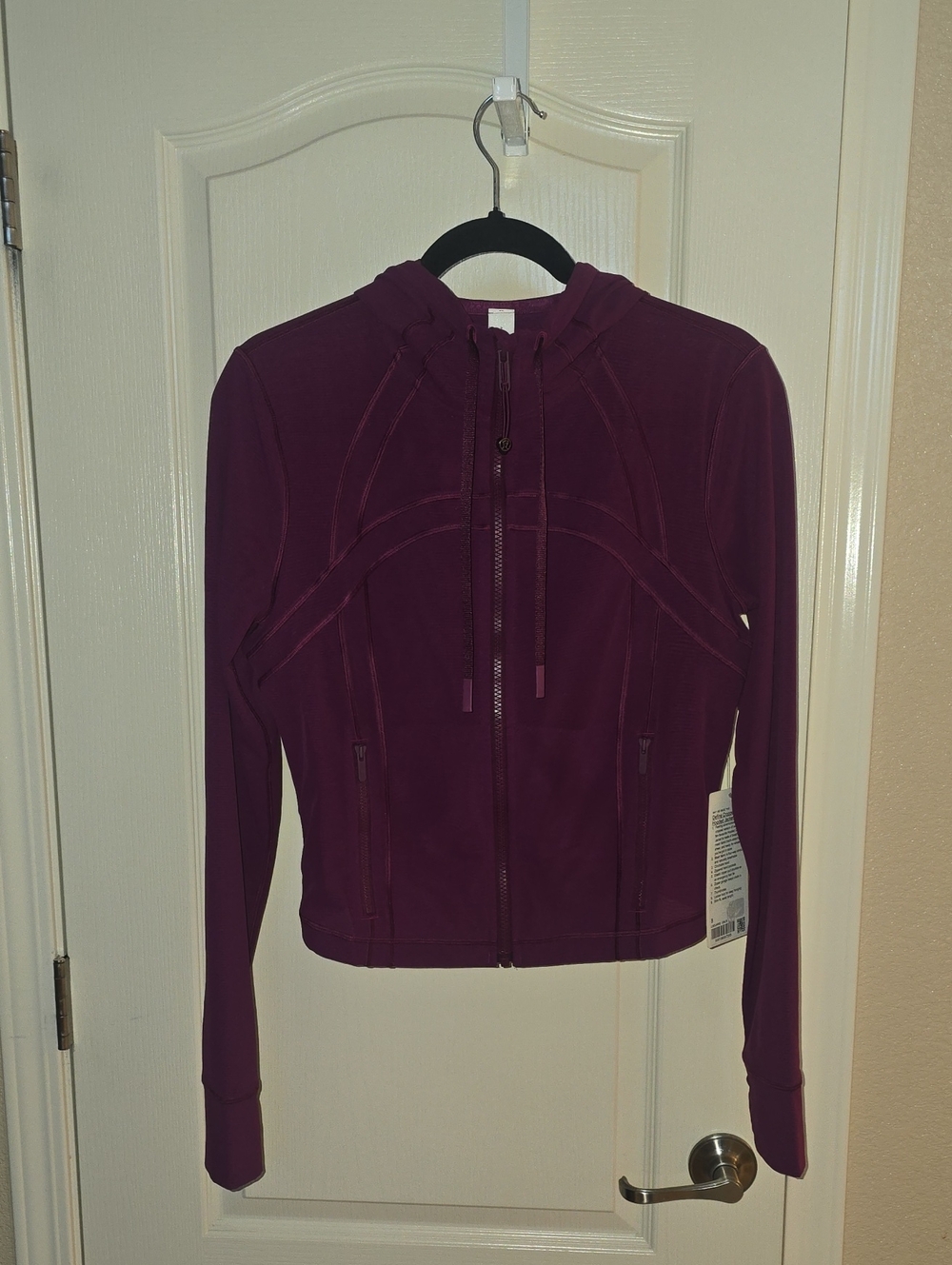 Lululemon Define Cropped Hooded Jacket Mesh Sz 8